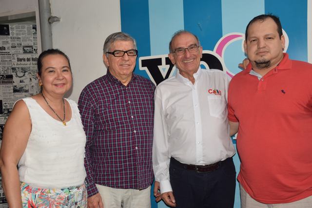 María Luisa Duque, Cesar Gaviria, Humberto de La Calle y John Fredy Figueroa.